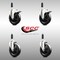 Service Caster 5 Inch 316SS Soft Rubber Swivel 7/8 Inch Stem Caster Lock Brake SCC, 2PK SCC-SS316TTLEX20S514-SRS-2-S-2-78 - alternate 5